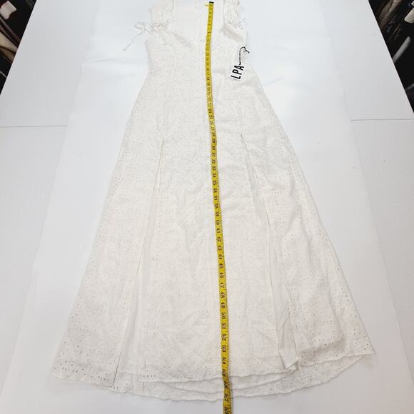 LPA Gabriella Eyelet Maxi Dress in Coconut Milk - Picture 15 of 15